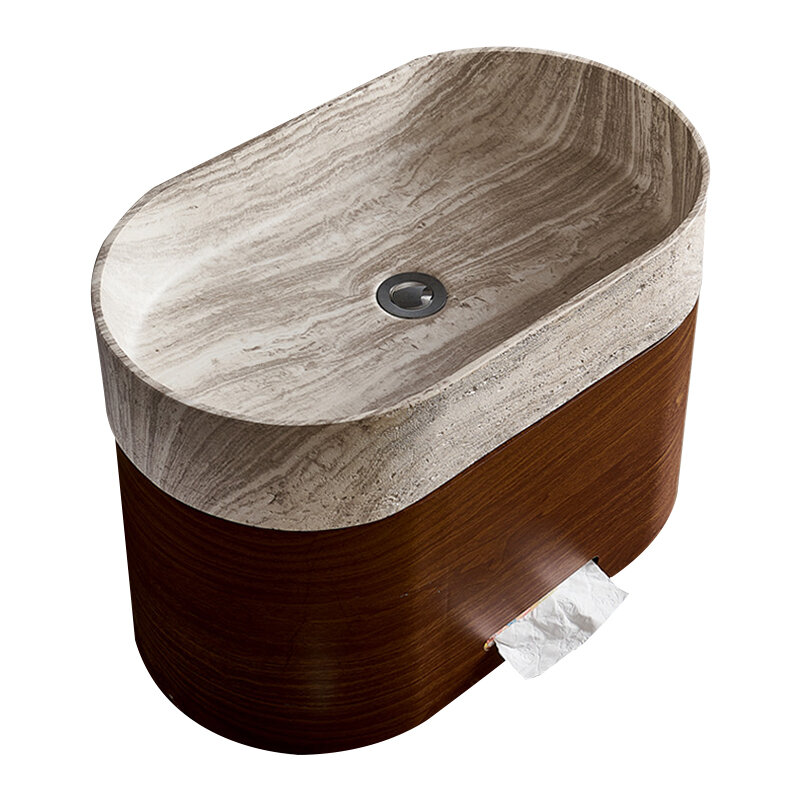 QINYO | Minimalist Vintage Style Wall-mounted Washbasin Artistic Design Elliptical Basin ราคา 6,090 บาท*ส่งฟรี