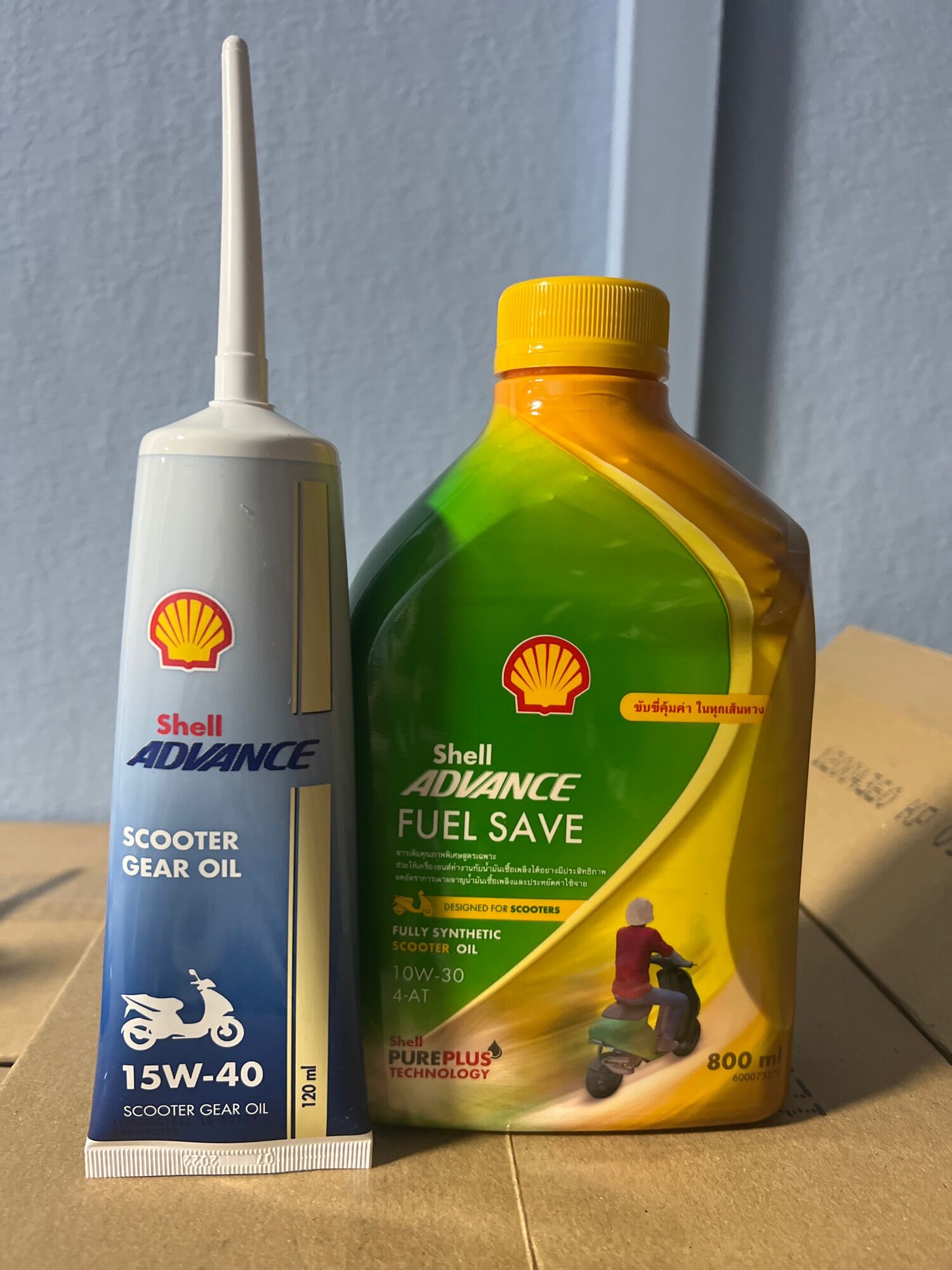 น้ำมันเครื่อง รถจักรยานยนต์ ออโตเมติก เชล สังเคราะห์ 100% shell advance ...