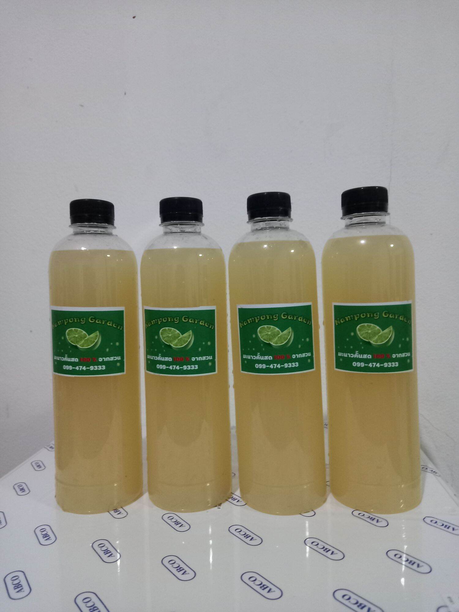 น้ำมะนาว   คั่นสด 100%  ขนาด 600ml/ ขวด