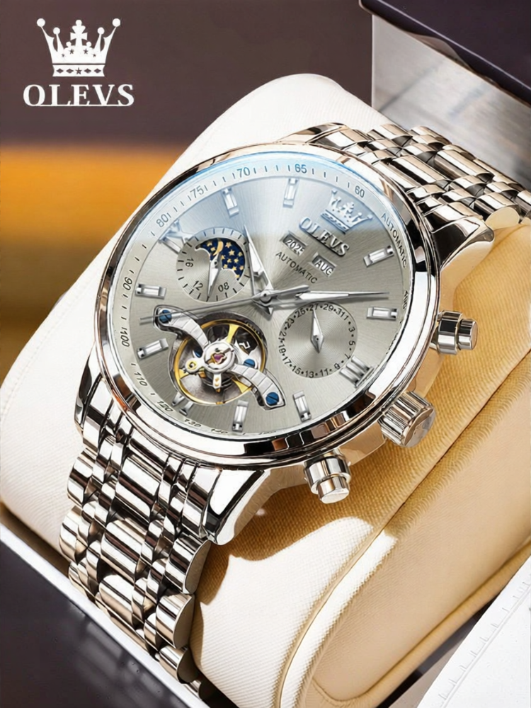 [OLEVS | Student Trendy Automatic Skeleton Multi-Function High-end Water-resistant Male Watch,OLEVS | Student Trendy Automatic Skeleton Multi-Function High-end Water-resistant Male Watch,] ราคา 3,155 บาท*ส่งฟรี