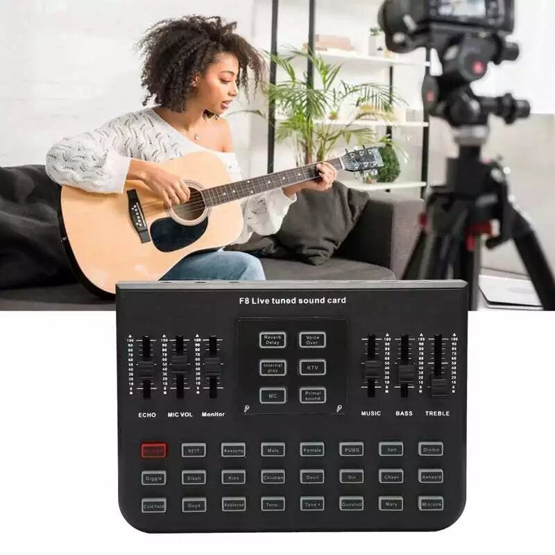 F Live Sound Card Khz Dual Channel Multifunctional Sound Mixer