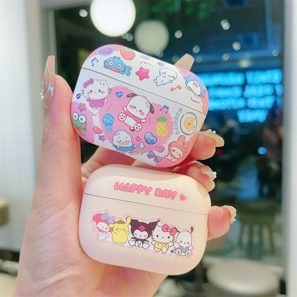 สําหรับ Airpods 1 2 3 4 Pro Pro 2 Sanrio การ์ตูนครอบครัว Hello Kitty Kuromi Melody Pochacco บางซิลิโคนป้องกันหูฟังฝาครอบ ราคา 118 บาท*ส่งฟรี