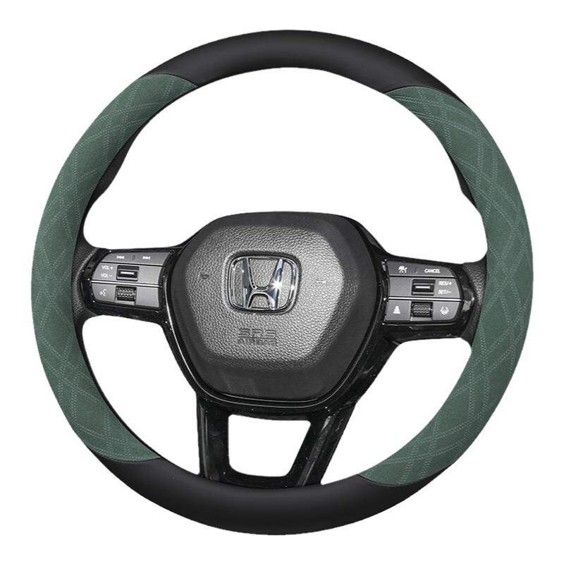 JIBEIDUN | Faux Leather Steering Wheel Cover for Honda 8th 9th 10th Generation Cars Winter Use ราคา 358 บาท*ส่งฟรี