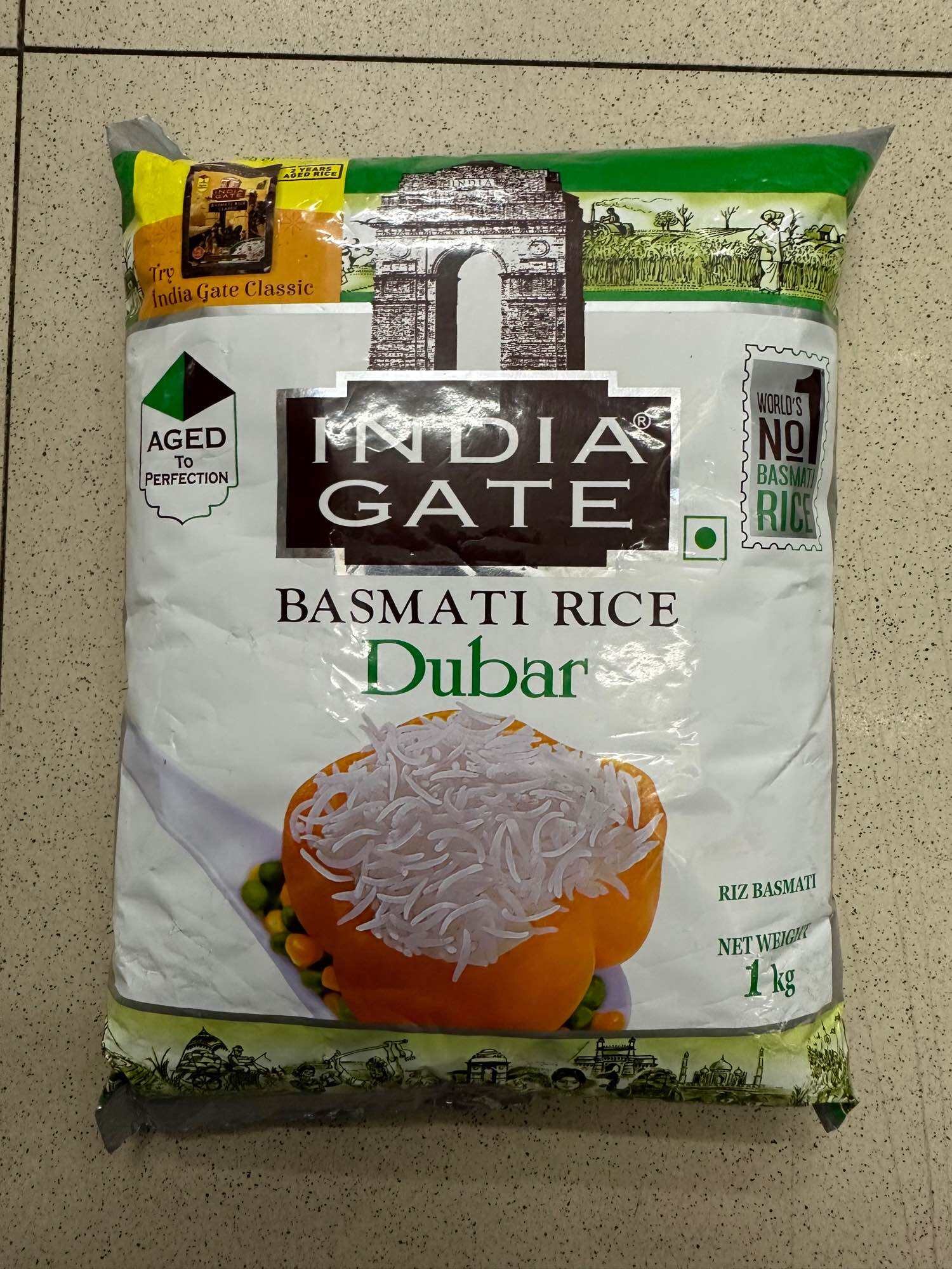 India Gate Dubar Basmati rice size 1kg, 5kg from India 🇮🇳 Lazada.co.th