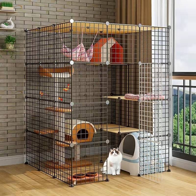 ขนาดใหญ่ขนาดกรงแมววิลล่าในร่มฟรี Space Cat Shelter Cat Nest พร้อมห้องน้ํา Home ใช้แมวสัตว์เลี้ยงอุปกรณ์แมวอุปกรณ์เสริม ราคา 2,509 บาท*ส่งฟรี