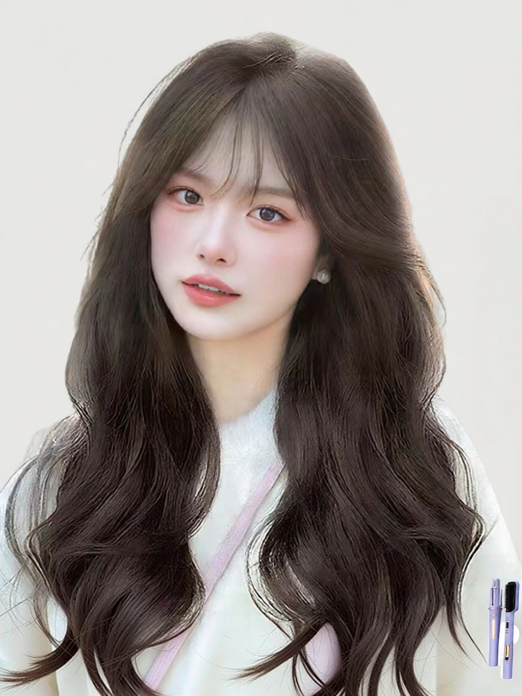 MENGSIQIAN | Natural Wavy Full Human Hair Wig ราคา 28,876 บาท*ส่งฟรี