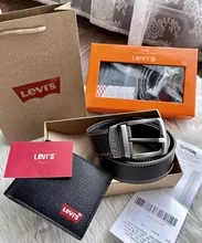 ภาพขนาดย่อของภาพหน้าปกสินค้ากระเป๋าตังค์และเข็มขัดหนังแท้ Set levis พร้อมส่งจากในไทย จากร้าน import store888 บน Lazada ภาพที่ 8