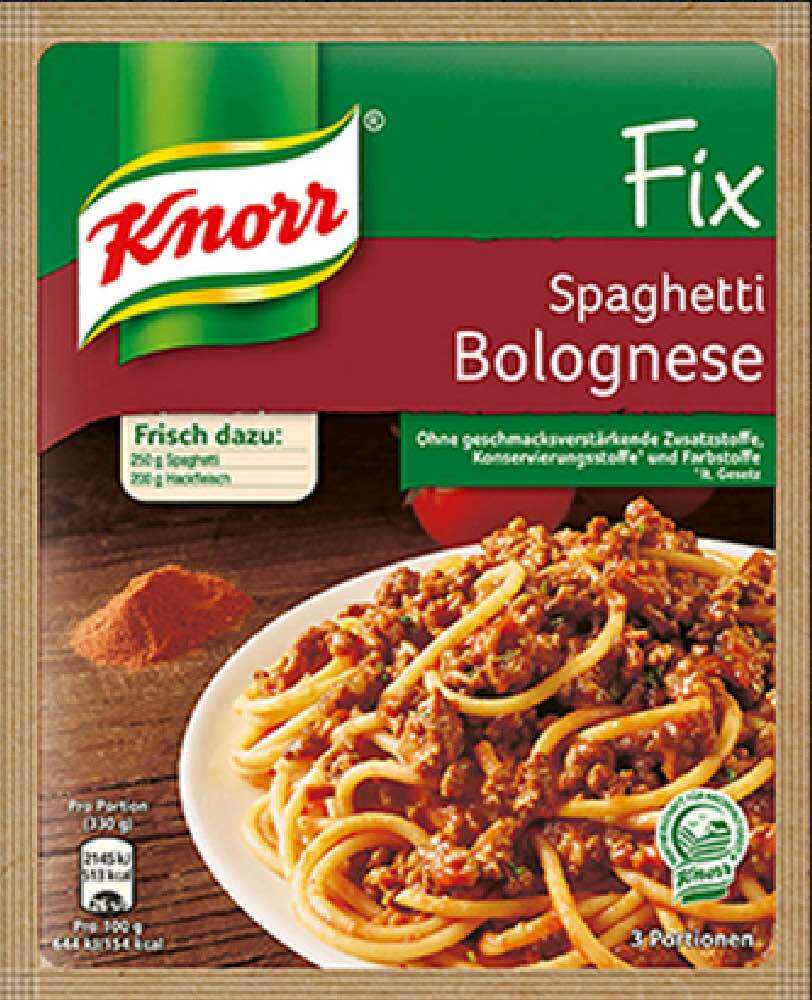 Knorr Spaghetti Bolognese/Fix Wurstchen Gulasch/Haxfleisch Kase Sappe/Champignon Sauce/Chicken Soup/Ratatouille/Broccoli Suppe/Spring Soup ราคา 129 บาท*ส่งฟรี