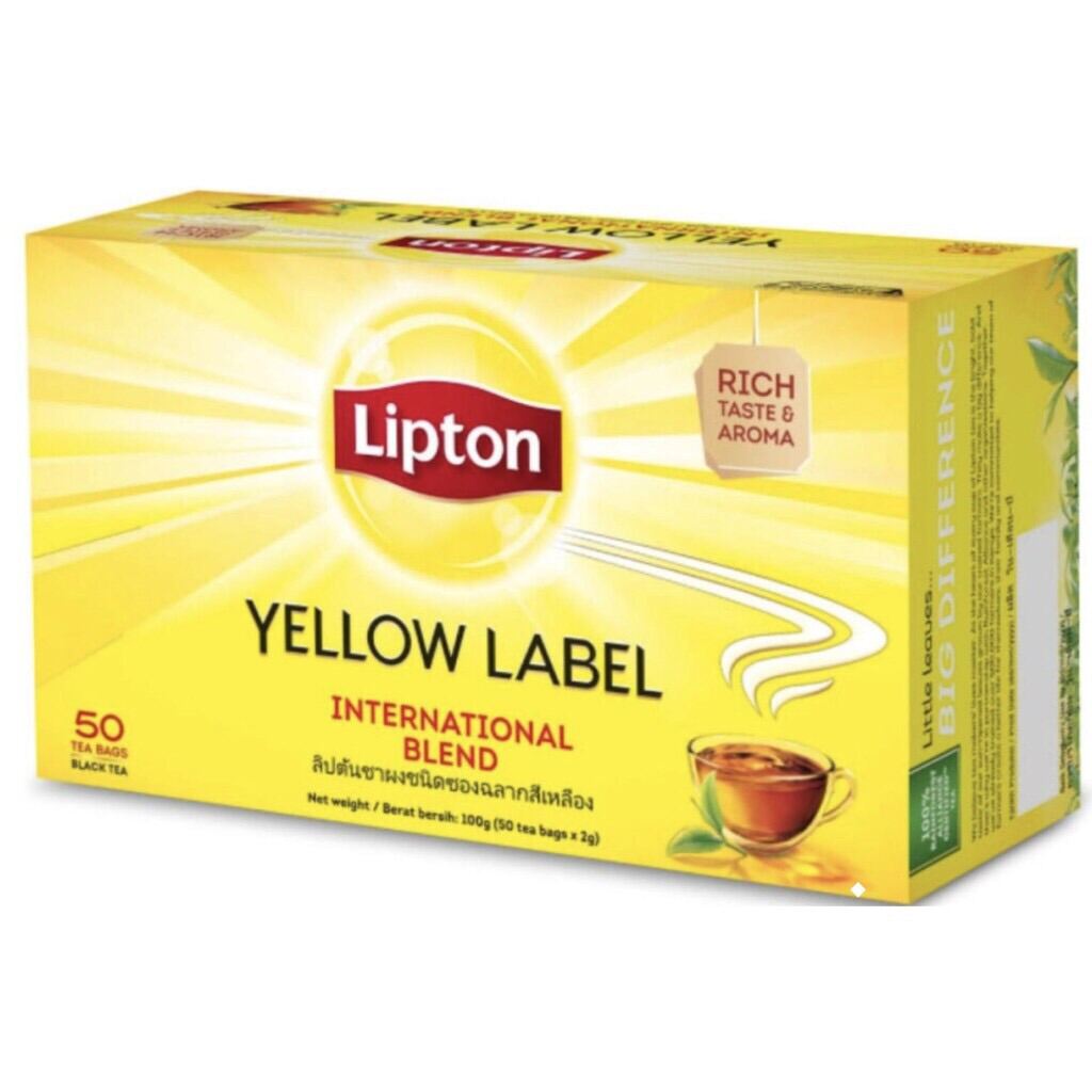 Lipton ชาลิปตัน Lipton Yellow Label ขนาด 25/50/100ซอง international blend ชาดำ rich taste & aroma ชาแท้ อินโด รสเข้มข้น รสดี ย่อมดี ด้วยใบสดคั้น ฮาลาล - Majelis Ulama Indonesia.  เพลิดเพลินกับรสชาติที่เป็นเอกลักษณ์ของเรา🇲🇨🇲🇾🇲🇨🇲🇾🇲🇨🇲🇾. 