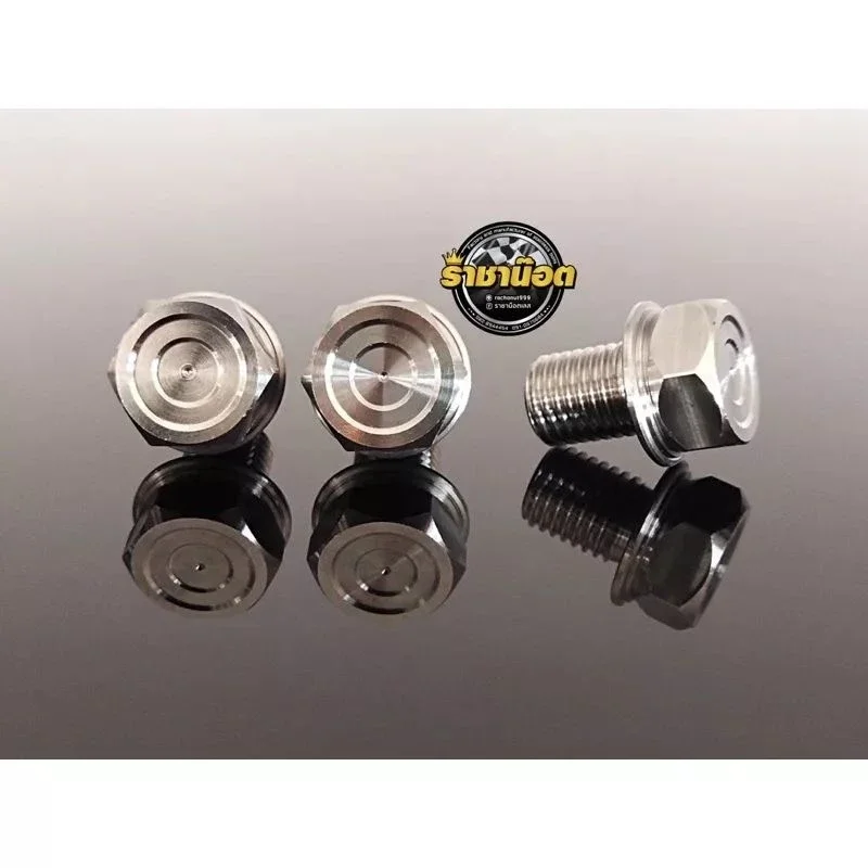 น๊อตถ่ายน้ำมันเครื่อง สแตนเลส เกลียวเบอร์ 12x1.5 หัวเบอร์17 ใส่Wave Dream Pcx Mio Nouvo Honda/Yamaha ทุกรุ่น ราคา 150 บาท*ส่งฟรี