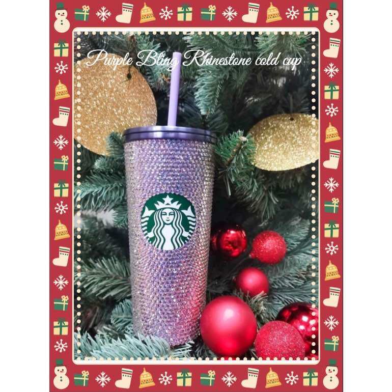 Starbucks Purple Bling Rhinestone Cold Cup สตาร์บัคส์ แก้วหนามม่วง รุ่นใหม่ ของแท้ 💯 ราคา 5,990 บาท*ส่งฟรี