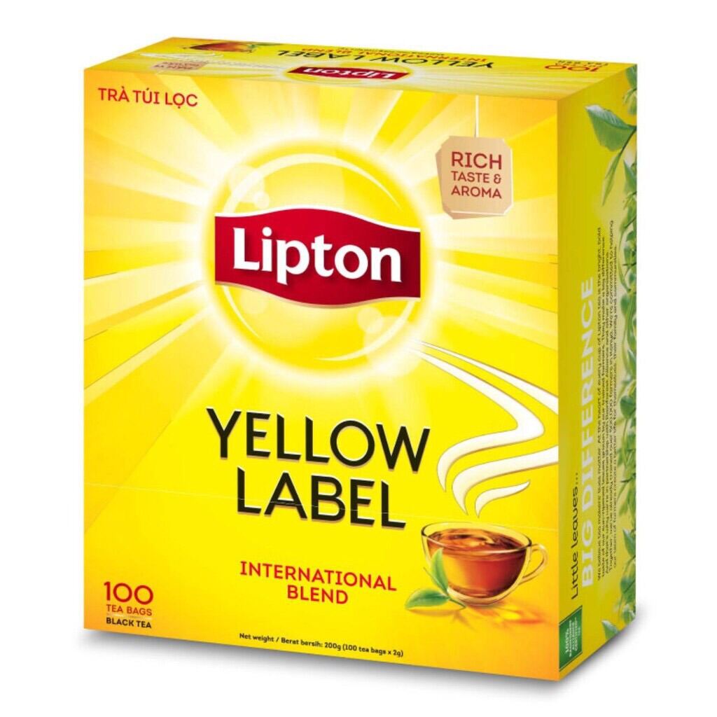 Lipton ชาลิปตัน Lipton Yellow Label ขนาด 25/50/100ซอง international blend ชาดำ rich taste & aroma ชาแท้ อินโด รสเข้มข้น รสดี ย่อมดี ด้วยใบสดคั้น ฮาลาล - Majelis Ulama Indonesia.  เพลิดเพลินกับรสชาติที่เป็นเอกลักษณ์ของเรา🇲🇨🇲🇾🇲🇨🇲🇾🇲🇨🇲🇾. 