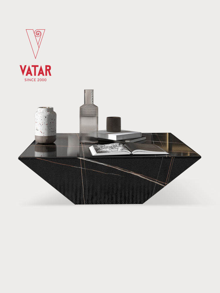 VATAR | Italian Luxury Modern Minimalist Black Marble Coffee Table