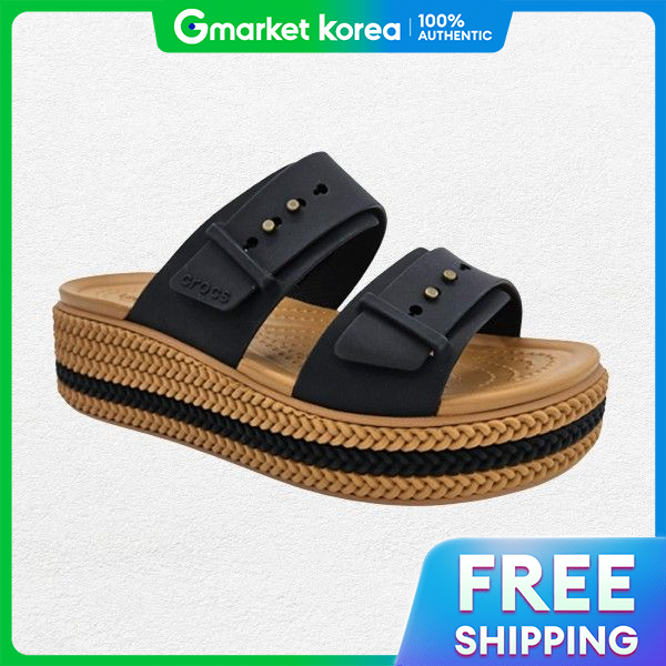 Crocs | Brooklyn Woven Buckle Sandals Women's Height-Increasing 209978-001 ราคา 3,792 บาท*ส่งฟรี