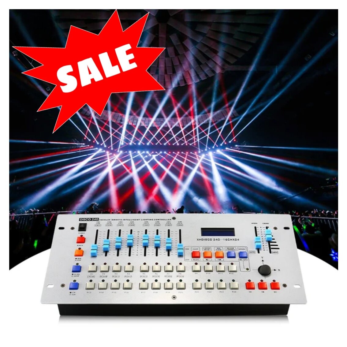 Wordoftech บอร์ดคุมไฟ DMX 512 บอร์ดควบคุมไฟเวที เครื่องควบคุมไฟพาร์ DMX Controller 240 ราคา 1,665 บาท*ส่งฟรี