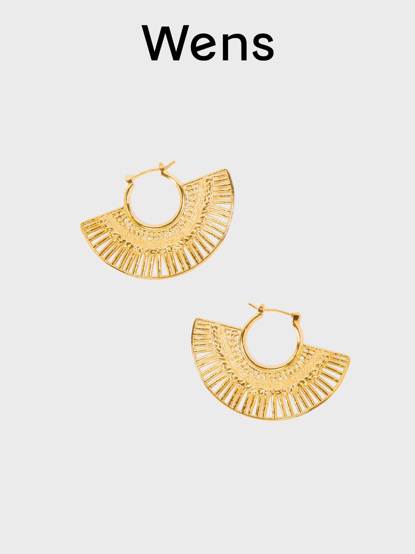 wens | Weaving Series Openwork Fan Earrings ราคา 3,709 บาท*ส่งฟรี