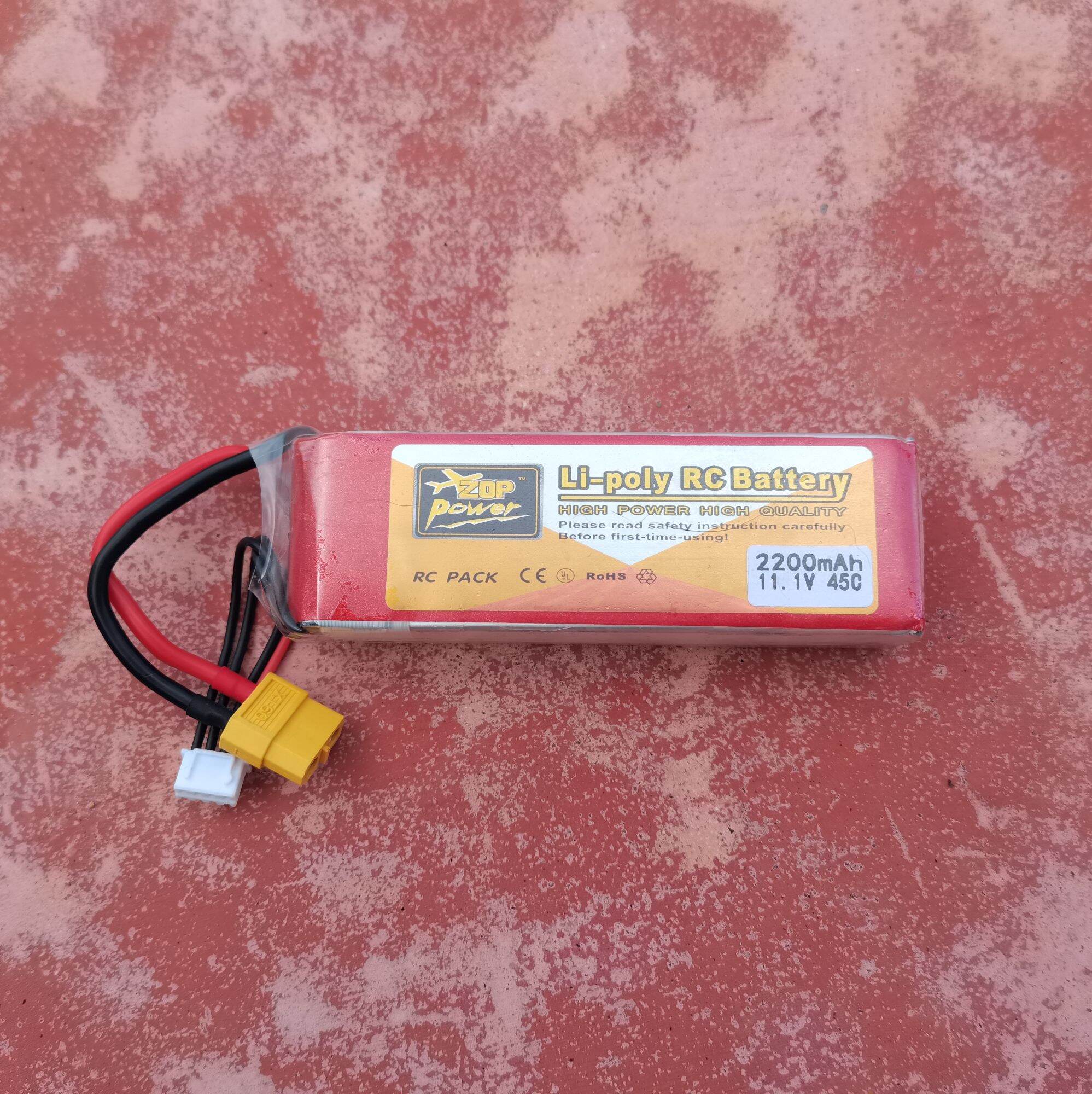 แบตเตอรี่ บิโพสำหรับ อุปกรณ์ RCHOBBY ZOP POWER 2200MAH 11.1V 3S 45C