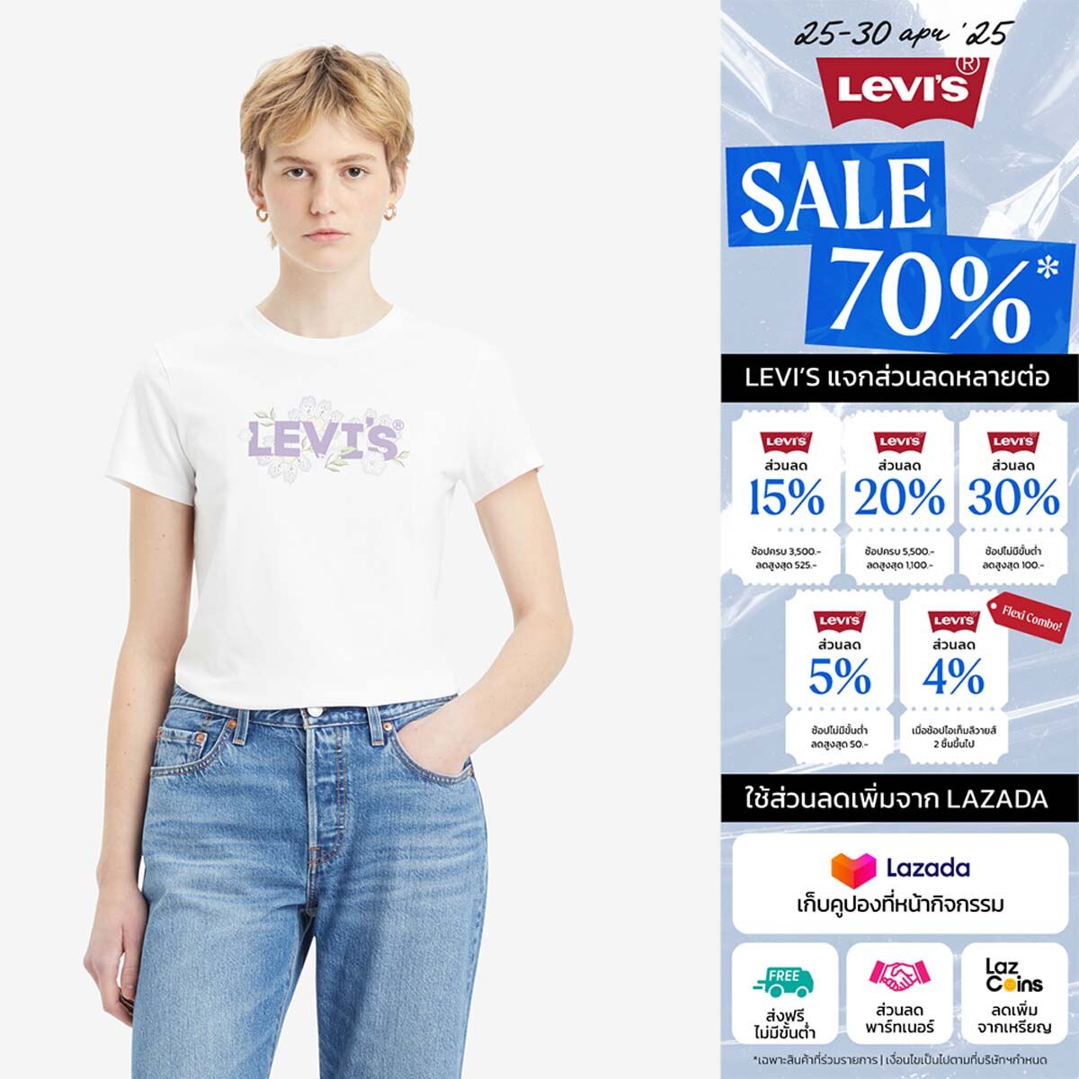 เสื้อยืด Levi's® Women's Perfect T-Shirt ราคา 595 บาท*ส่งฟรี