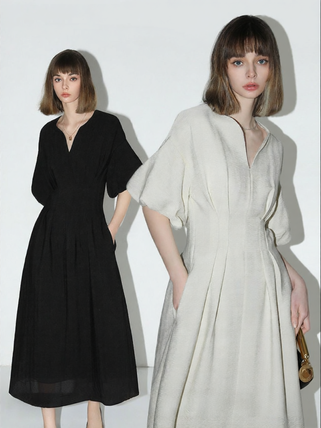 COCOBELLA | Elegant Texture Pleated Waist Dress ราคา 5,980 บาท*ส่งฟรี