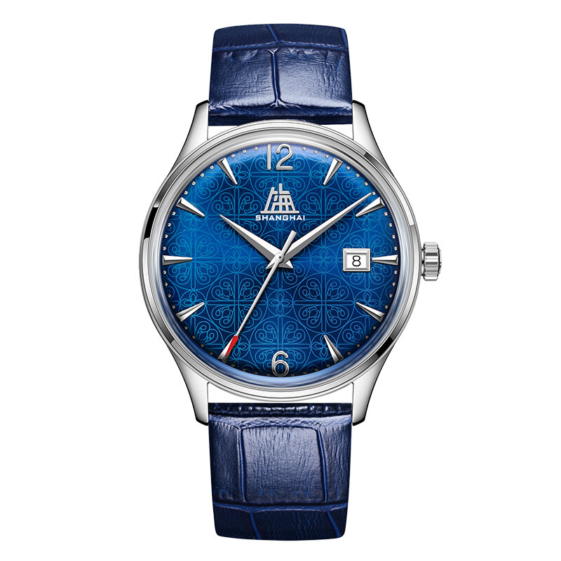 Shanghai | Shanghai Automatic Mechanical Watch Unisex Waterproof Calendar Fashionable Round Dial Synthetic Sapphire Lens Domestic Brand ราคา 19,198 บาท*ส่งฟรี