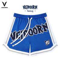 Veidoorn | กางเกงขาสั้นแบบหลวมสไตล์อเมริกันสำหรับออกกำลังกาย ผู้ชาย กางเกงกีฬาตาข่ายสำหรับวิ่ง