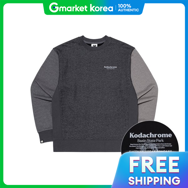 Kodak | Official Trip Color Block Oversized Sweatshirt Charcoal ราคา 1,388 บาท*ส่งฟรี