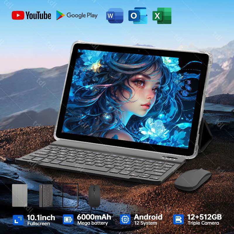 oooqแท็บเล็ตTablet มาใหม่ 12GBRAM+512BGROM 24+48MP Full HD แท็บเล็ตพีซี Android12.0 แท็บเล็ต WIFI 4G/5G มีช่องเสียบซิมการ์ด ราคา 2,353 บาท*ส่งฟรี