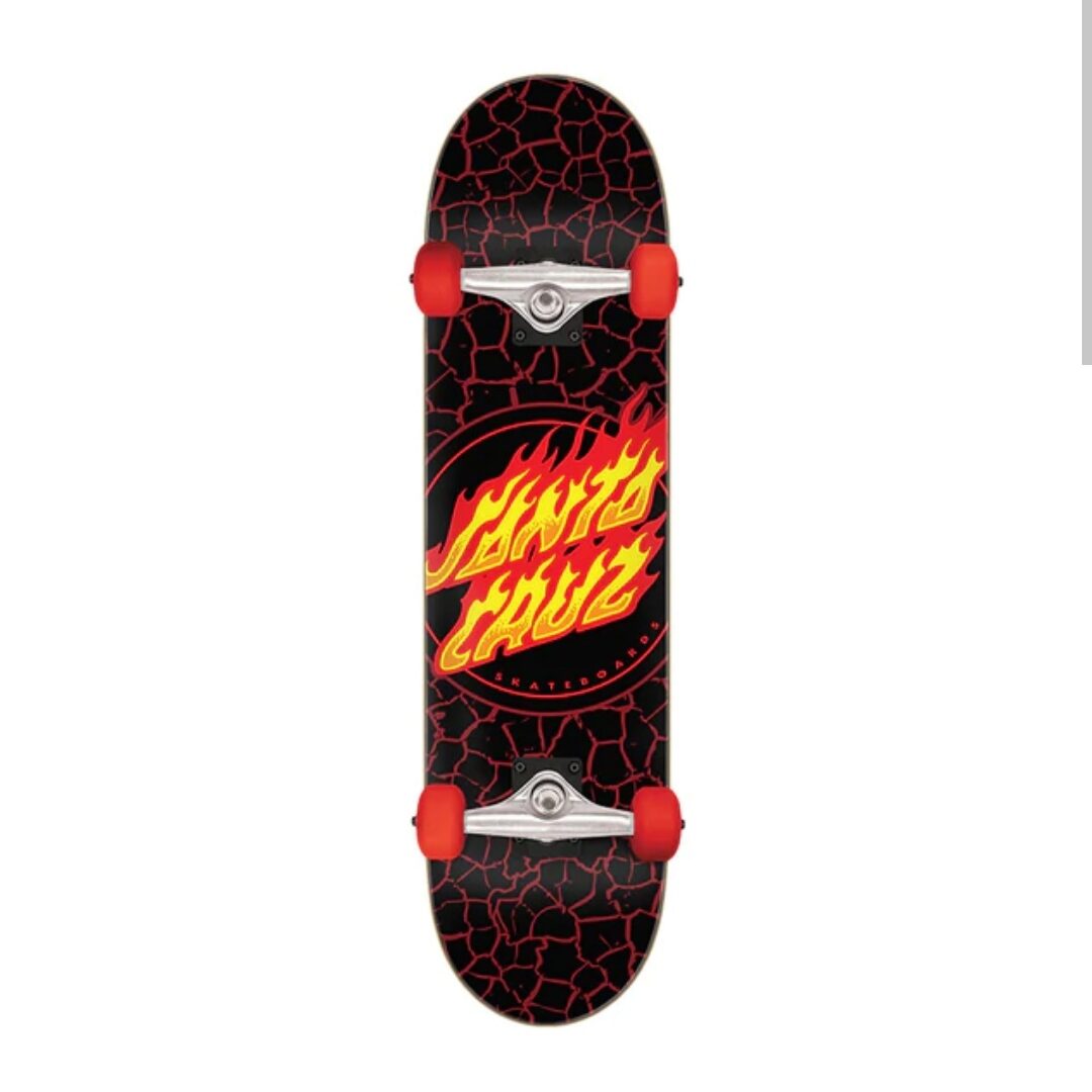 Santa Cruz Flame Dot Full Skateboard Complete 8.00 x 31.25