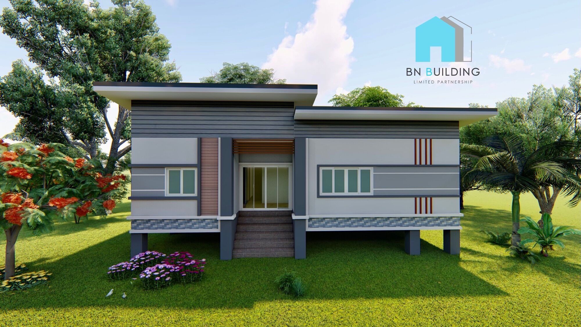 แบบบ้านโมเดิร์นราคาถูก 3 ห้องนอน 2 ห้องน้ำ ราคา 8xx,xxx - Home design ...