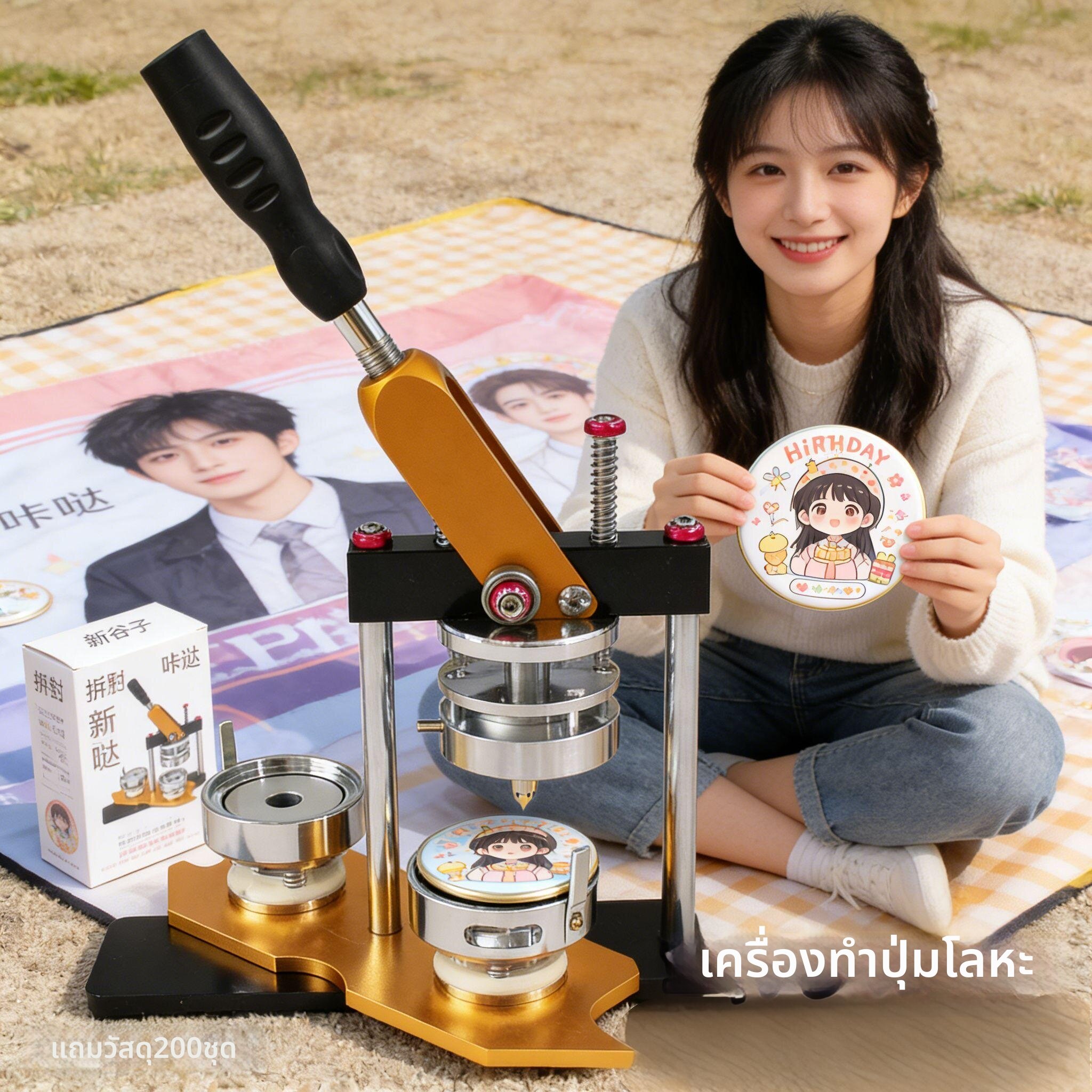 NUOXUNDE | DIY Metal Badge Making Machine ราคา 3,601 บาท*ส่งฟรี