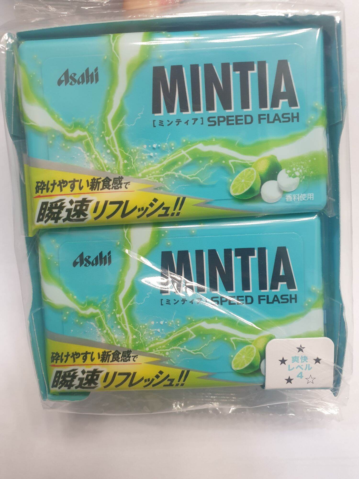 (แพ็ก10ชิ้น) Asahi mintia speed flash (bbf.30/9/2021) เม็ดอม ลูกอม