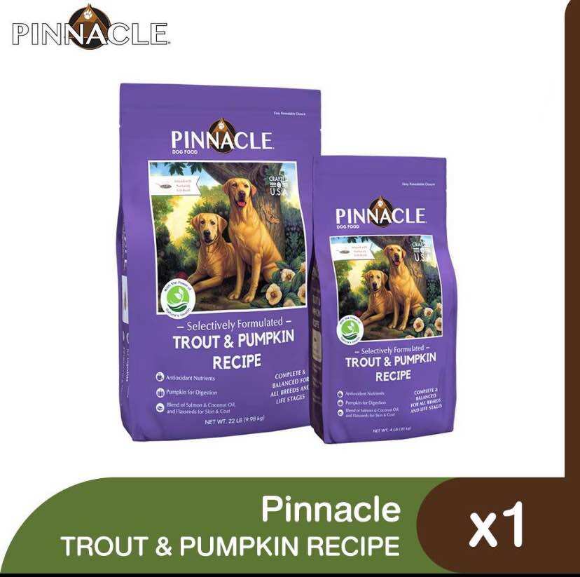 Pinnacle Grain Free อาหารสุนัขพินเนเคิล ทุกสายพันธฺุ์ สำหรับสุนัขแพ้ไก่ ช่วยบำรุงขน 4 lb ขนาด 9.99 k ราคา 3,400 บาท*ส่งฟรี
