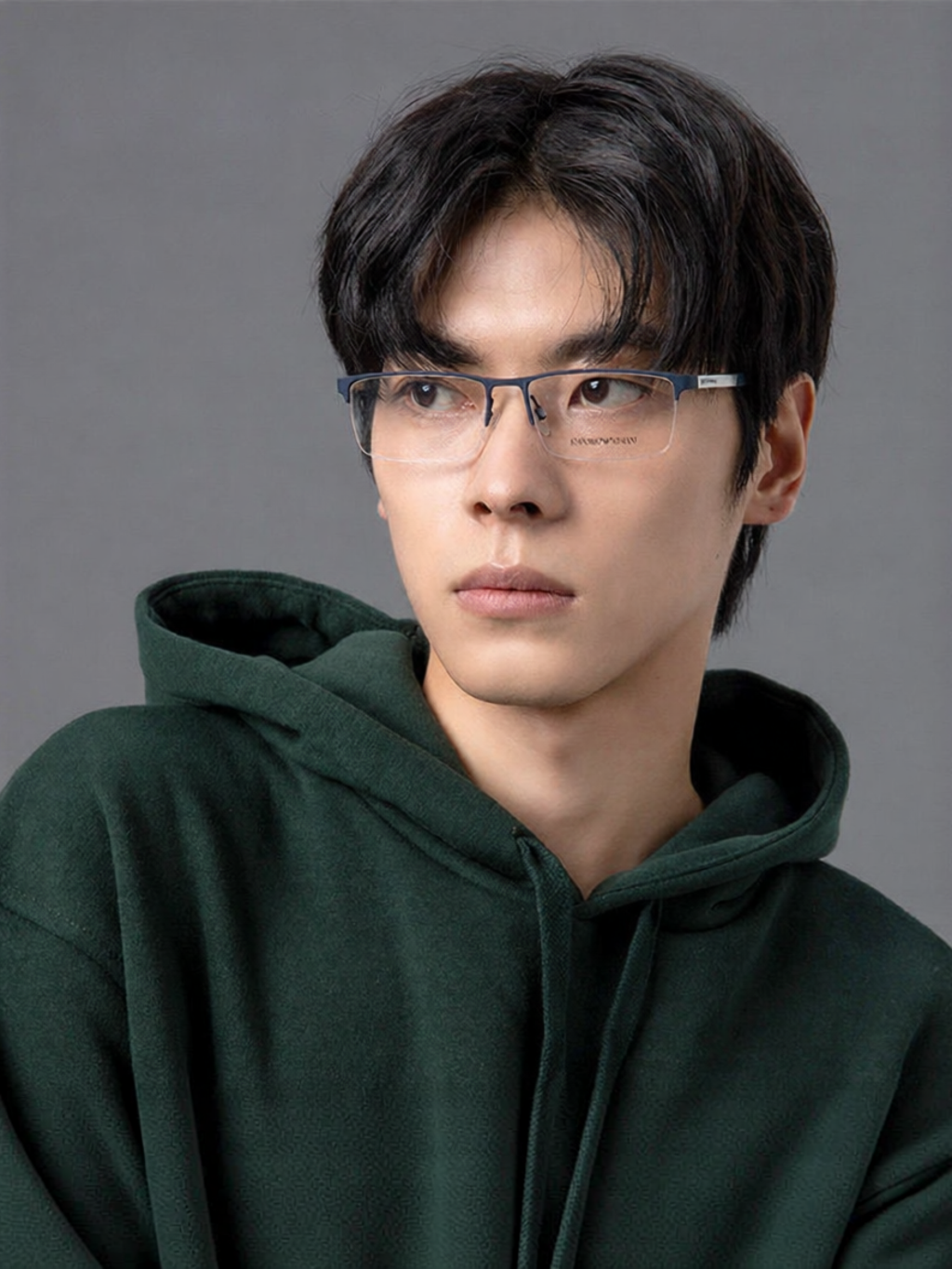 Emporio Armani | Luxury Business Stylish Square Rimless Aluminum Magnesium Eyeglasses ราคา 9,795 บาท*ส่งฟรี