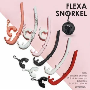สินค้า SNORKEL จากแบรนด์ WATER PRO รุ่น FLEXA FREE DIVING - สน็อกเกิ้ล มี Pocket ไว้ม้วนเก็บท่อ