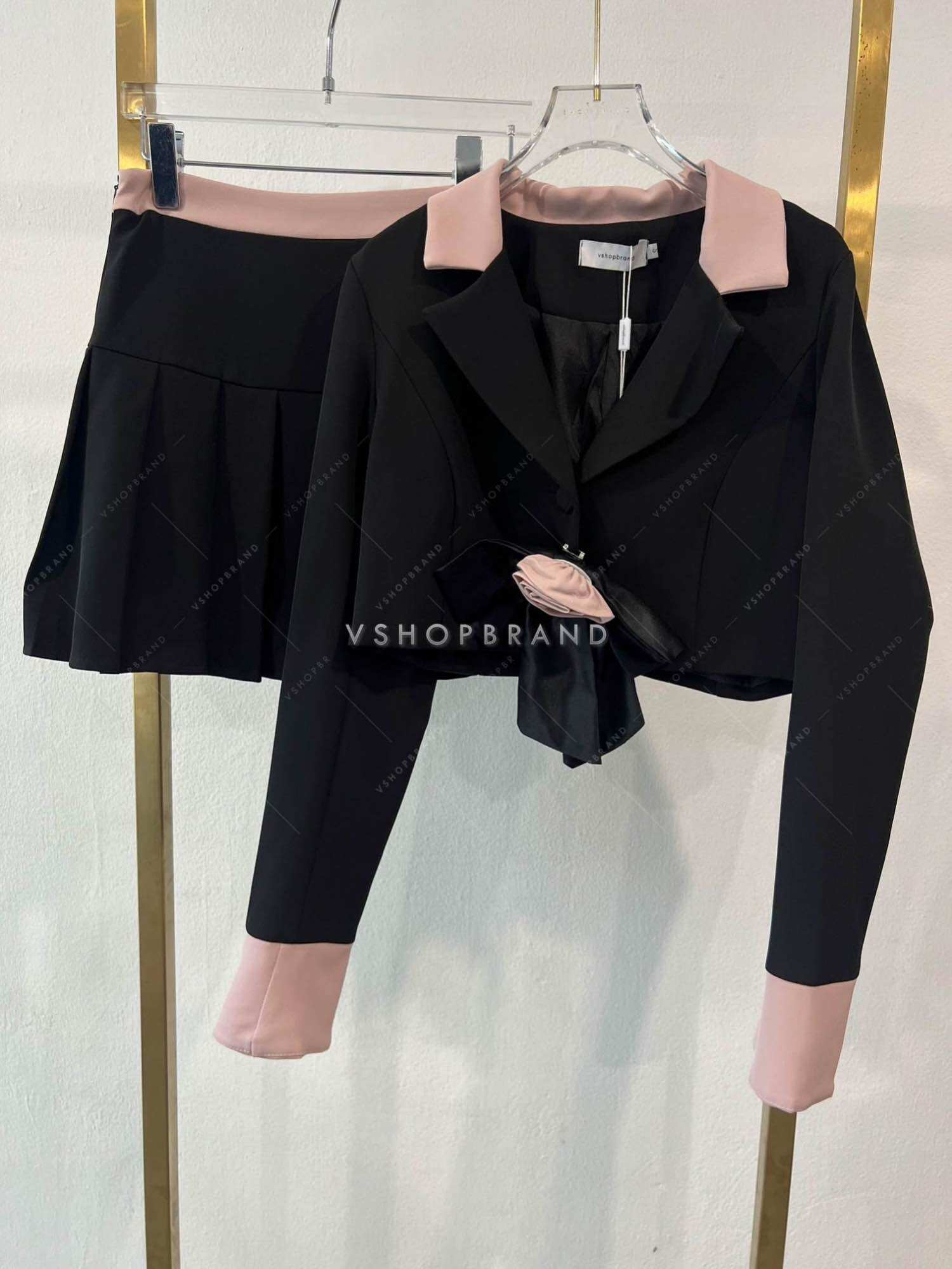 Crop Top and Skirt Jacket set MPT223 main image 1