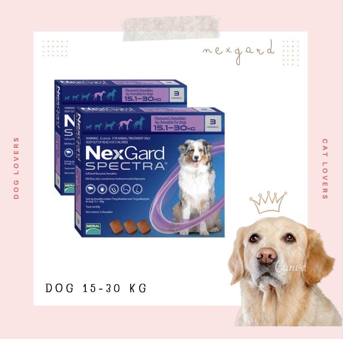 Nexgard Spectra 15 30kg 3 Pack