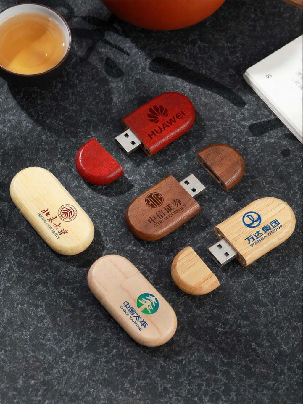 PINZHUOHAOLI | Customized Wooden High Speed USB Drive ราคา 308 บาท*ส่งฟรี