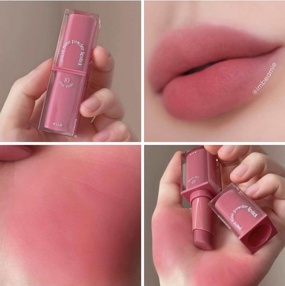 4U2 YOU'RE MINE POWDER LIPSTICK # 10 Your Smile  ลิปแมทเนื้อนุ่มโทนชมพูอมม่วงขับผิว | Lazada.co.th