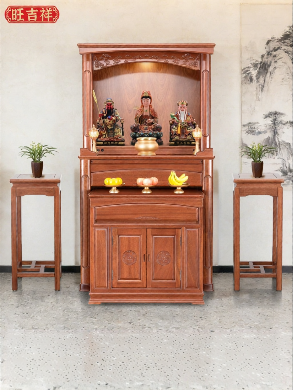 Solid Wood Buddha Cabinet ราคา 30,609 บาท*ส่งฟรี