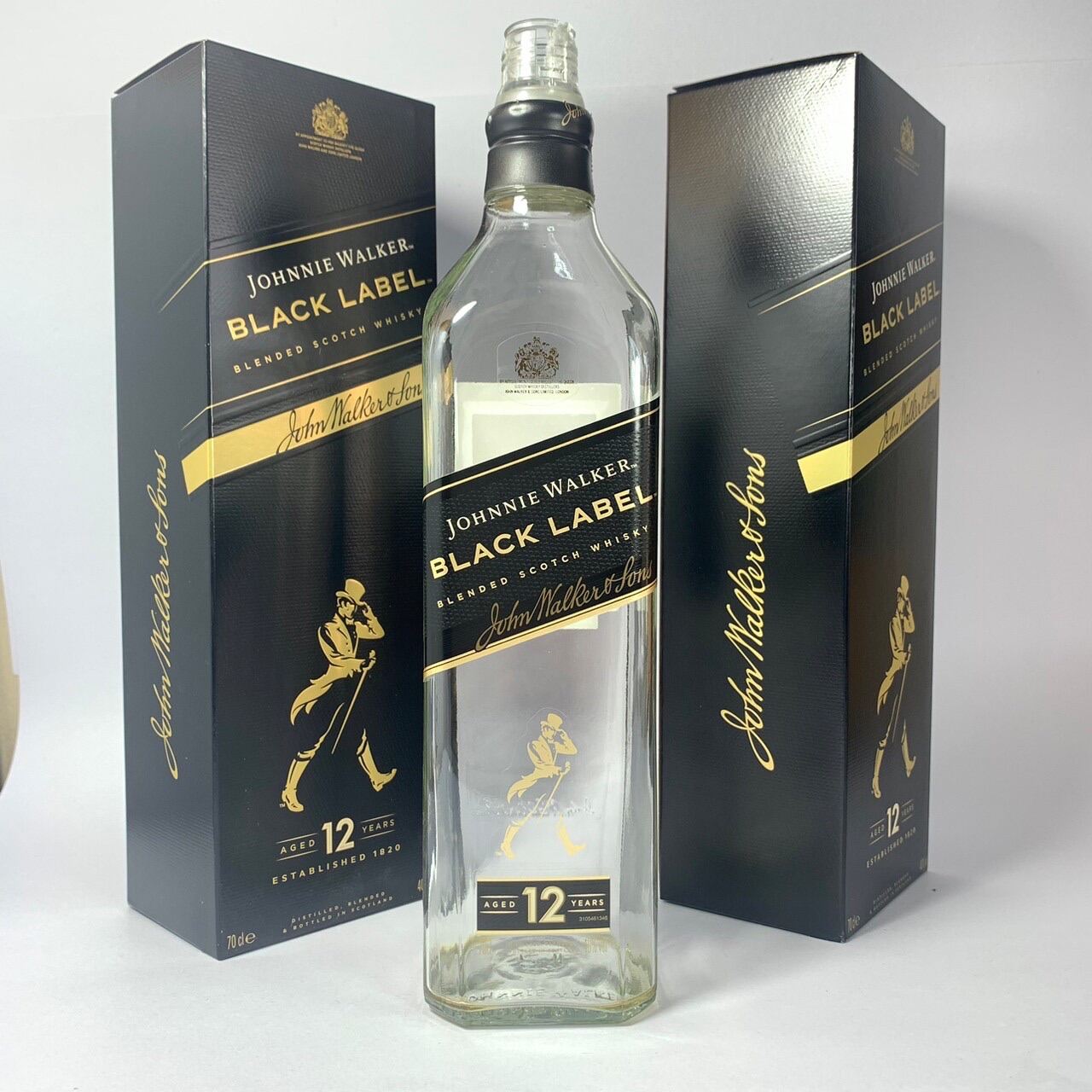 ขวดเปล่าJohnnie Walker Black Label 700 ml พร้อมกล่อง ไม่มีฝาขวดเหล้าขวด