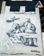 ภาพขนาดย่อของภาพหน้าปกสินค้าNatke,Hitorhikeถุงนอนคู่ลายหมี ถุงนอนแคมป์ปิ้ง (แถมฟรีหมอน2ใบ)ของแท้100% สามารถแยกออกเป็น2ถุงนอนได้ จากร้าน Triple.P 0fficial บน Lazada