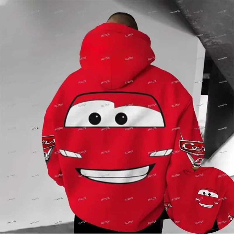 Lightning Mcqueen 95 Hooded Pulloverสําหรับผู้ชายผู้หญิงฤดูหนาวOversize Casualสีแดงเสื้อกันหนาวหลวมผ้าฝ้ายHooded Streetwear ราคา 298 บาท*ส่งฟรี