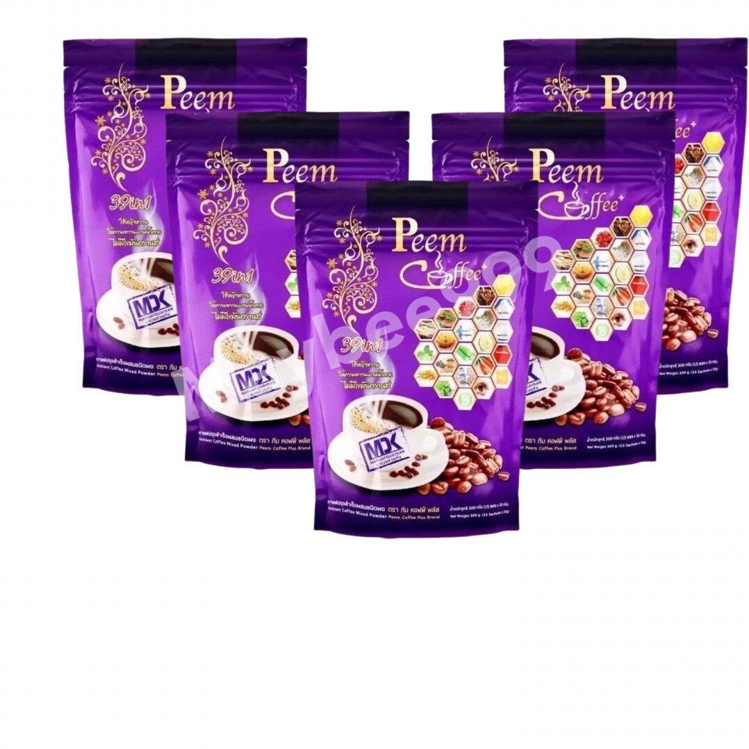 กาแฟภีมคอฟฟี่พลัส39 in1 5ห่อ 75ซอง ราคา 1,199 บาท*ส่งฟรี