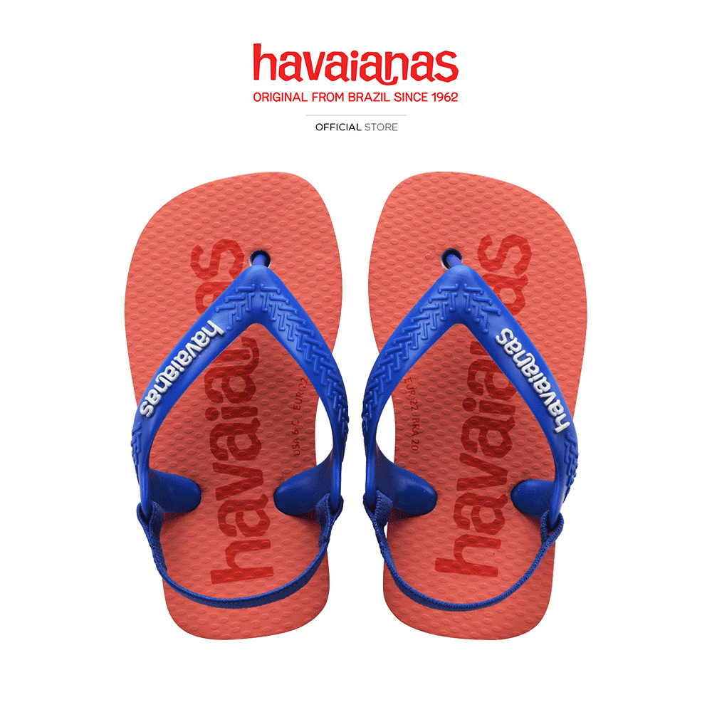HAVAIANAS รองเท้าแตะเด็ก Baby Logomania Flip Flops BLUE 41457953771B_F3BLXX ราคา 445 บาท*ส่งฟรี
