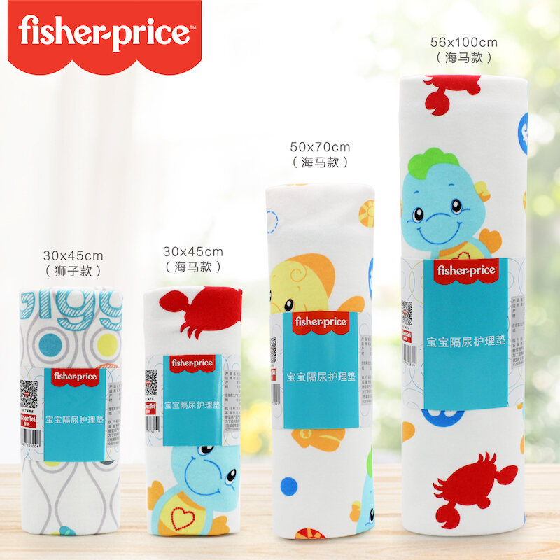 FISHER-PRICE เปลี่ยนพรมทารกกันน้ำซักได้สำหรับฤดูร้อนฝ้าย100% ทารกแรกเกิด Petpet เด็กเปลี่ยนพรมซักได้ที่นอน