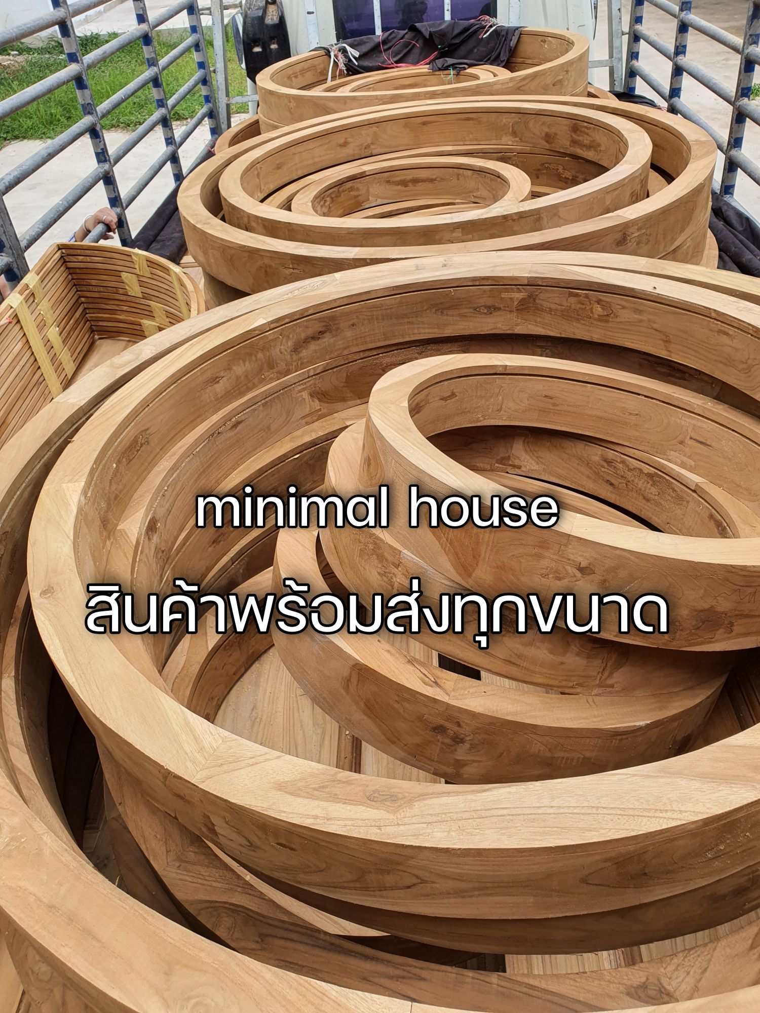 minimal house วงกบวงกลม เลือกขนาดได้ วงกบกลม วงกบไม้สัก ไม้สัก วงกบ ไม้ circle frame