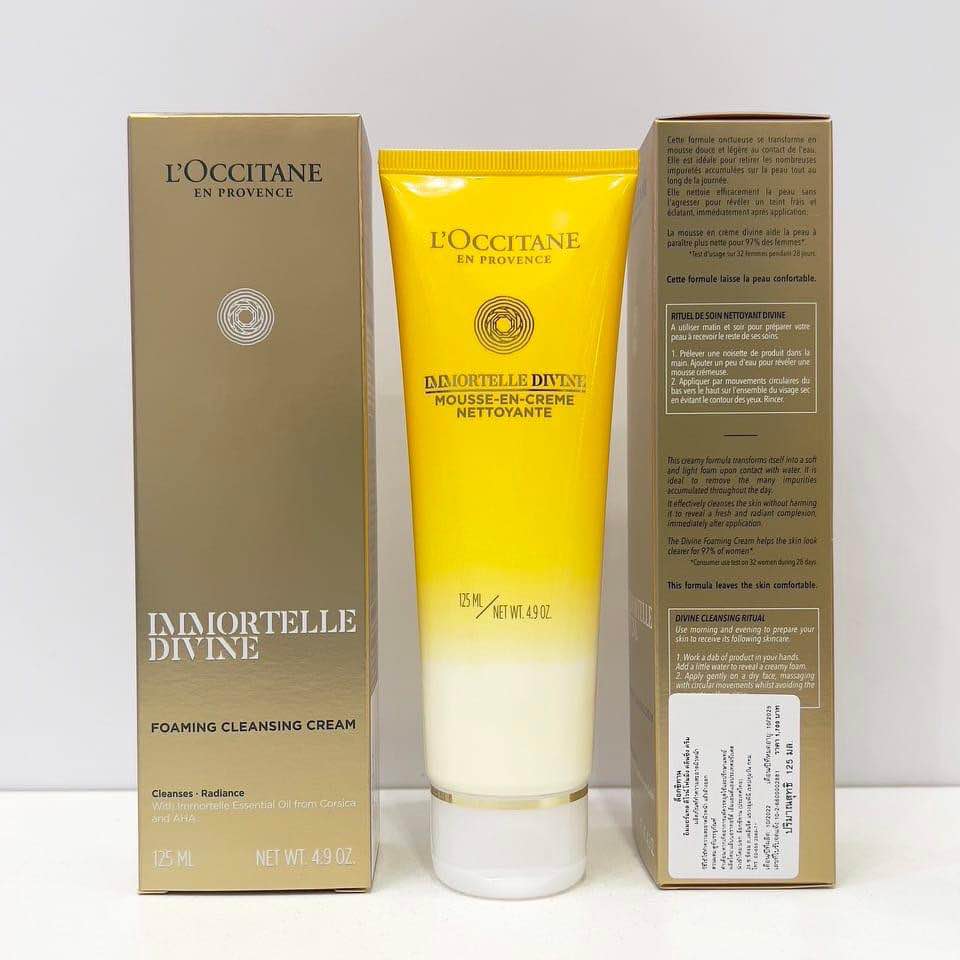 L'Occitane Immortelle Divine Foaming Cleansing Cream 125 ml. | Lazada.co.th