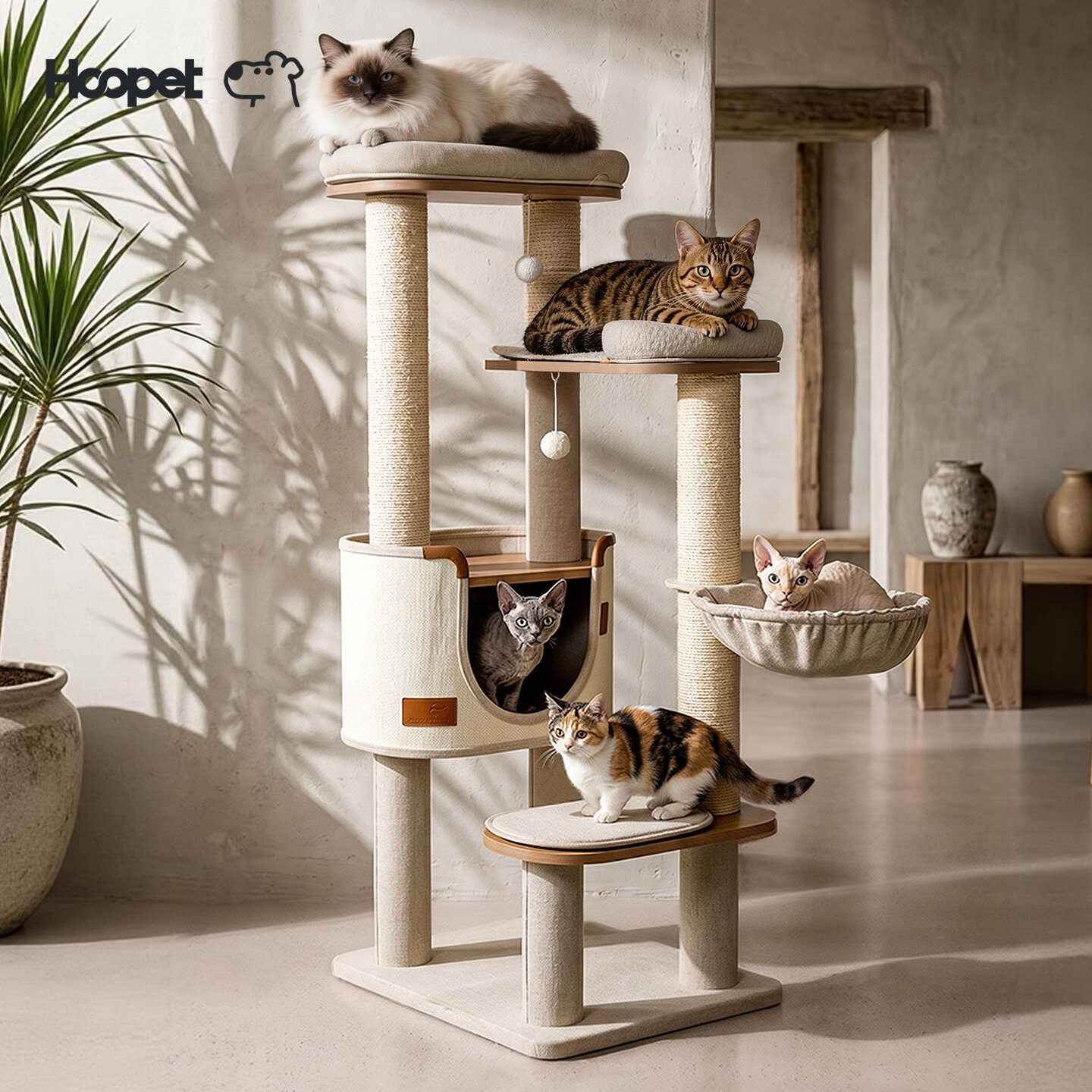 HOOPET | Home Use Non-Occupying Space Cat Climbing Frame ราคา 5,295 บาท*ส่งฟรี