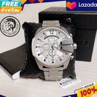 นาฬิกา Diesel Mens Mega Chief Chronograph Silver-Tone Stainless Steel Watch DZ4501