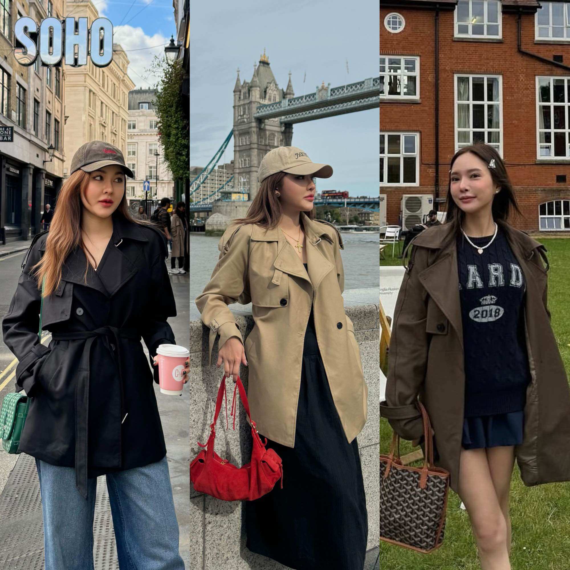 Malimays - Mayfair Trench Coat, Short Coach Style Coat. ราคา 996 บาท*ส่งฟรี